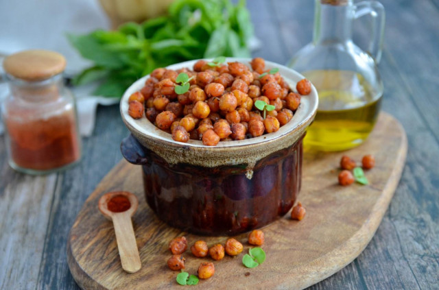 Crispy chickpeas in the oven