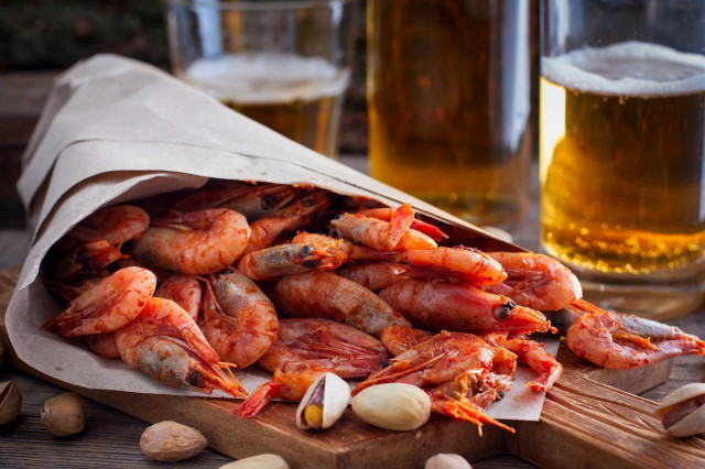 Fried shrimp for beer