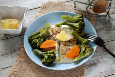 Fish with broccoli