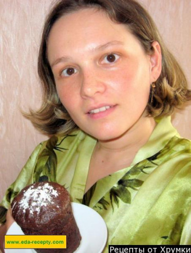 Chocolate cupcake with milk and vegetable oil in a mug