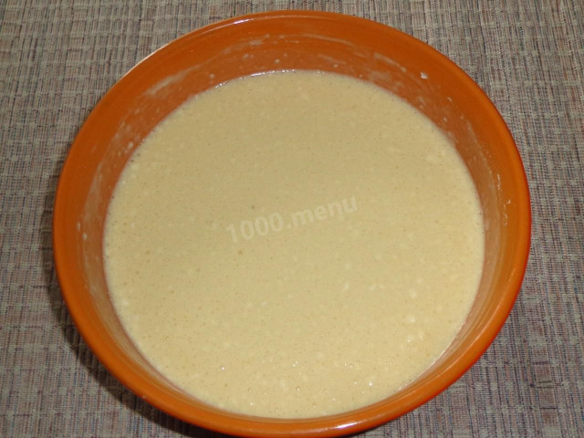 Dough for thick pancakes with milk