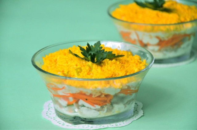 Tuna salad and Korean carrots
