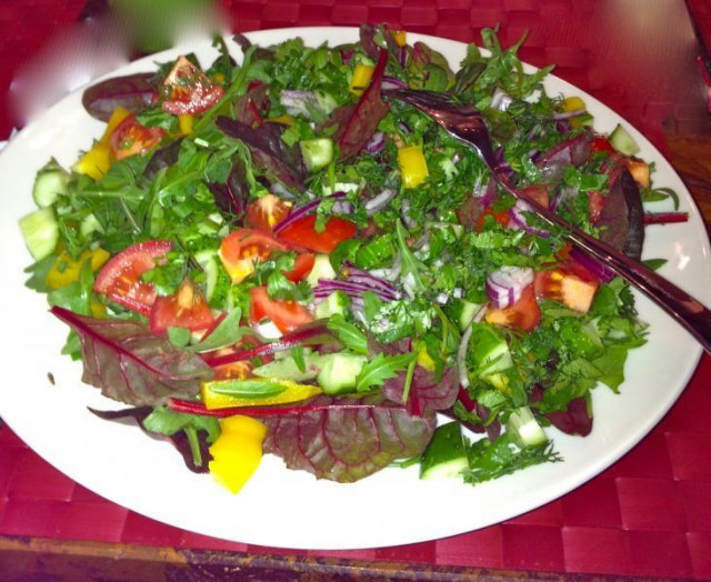 Salad mix of vegetables in a hurry
