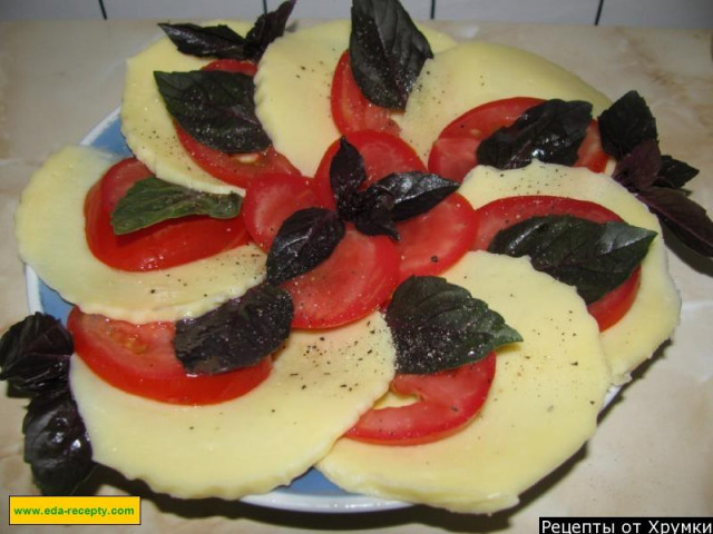 Mozzarella with tomatoes
