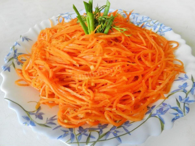 Korean carrots with onions and soy sauce