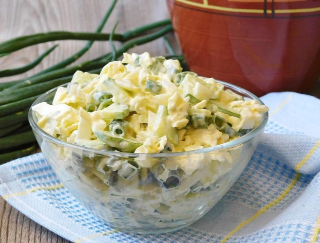 Fresh cabbage salad with mayonnaise