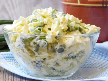 Fresh cabbage salad with mayonnaise