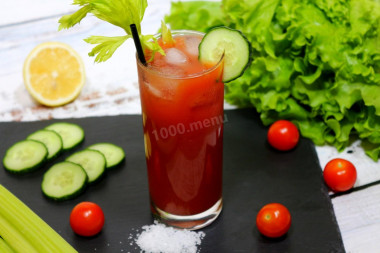 Bloody Mary cocktail at home