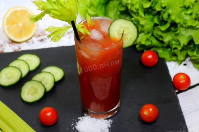 Bloody Mary cocktail at home