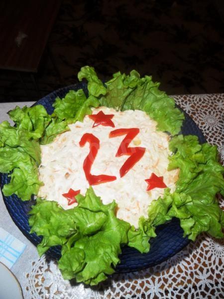 Chicken salad with radish