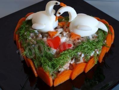White Swan salad with beef and canned beans