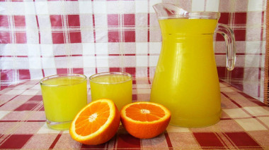 Homemade orange and lemon drink