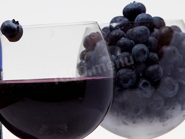 Homemade blueberry wine