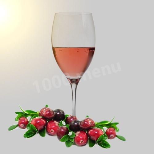 Homemade cranberry wine
