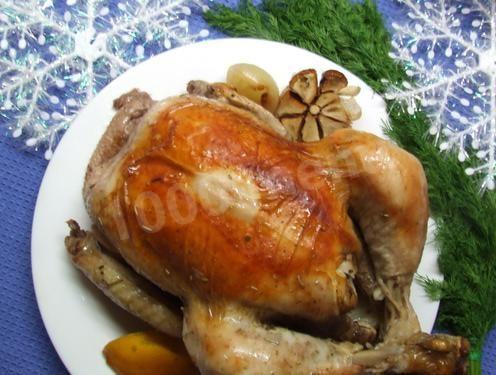 Chicken with garlic wine and lemons