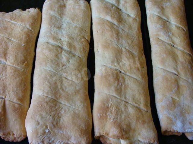 Yeast baguette with sesame seeds