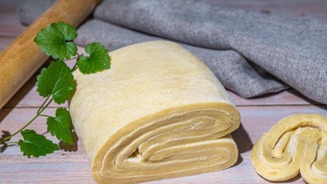 Quick puff pastry without yeast in butter