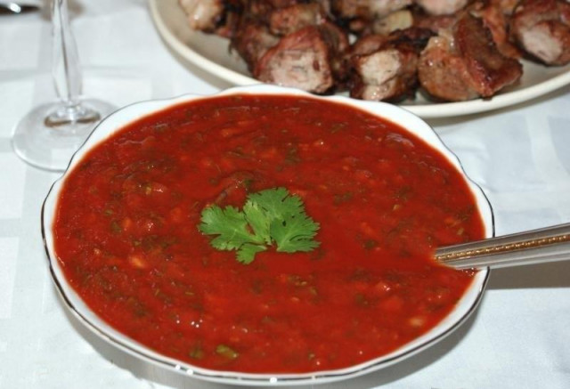 Tomato sauce for barbecue