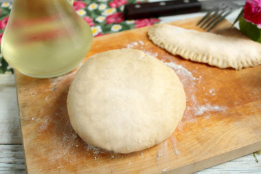 Custard dough for chebureks on boiling water