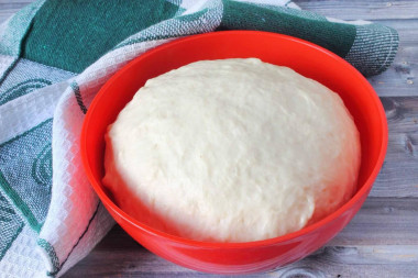 Yeast dough on kefir like fluff