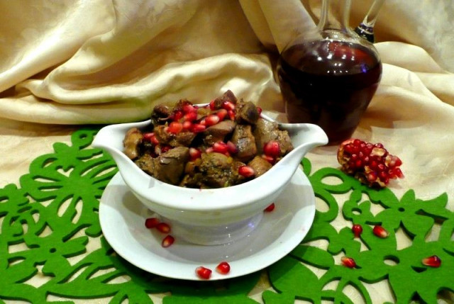 Kuchmachi from chicken giblets and liver in Georgian