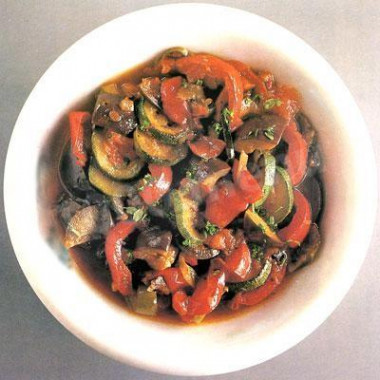 Ratatouille zucchini eggplant bell pepper