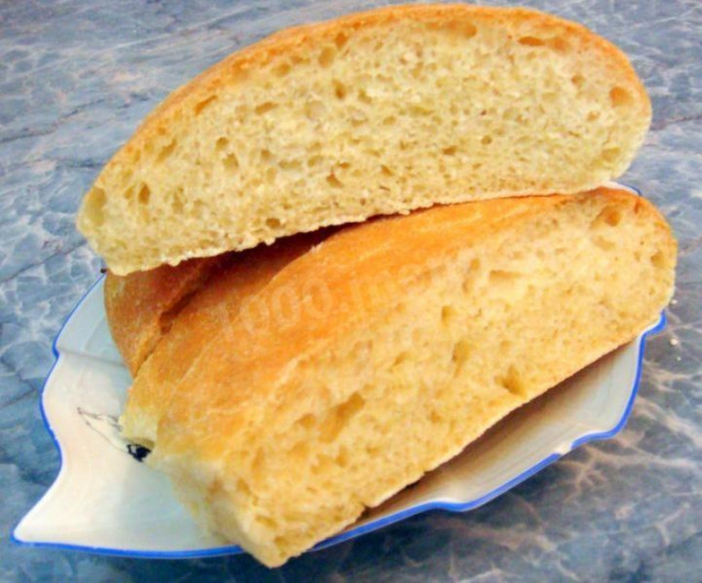 Italian ciabatta bread with corn flour