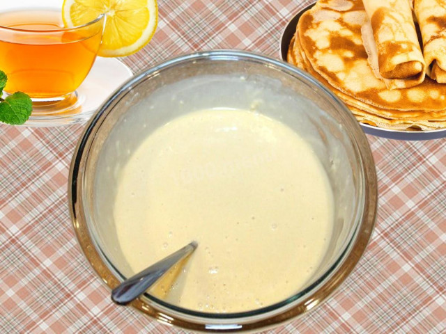 Pancake batter with milk without eggs