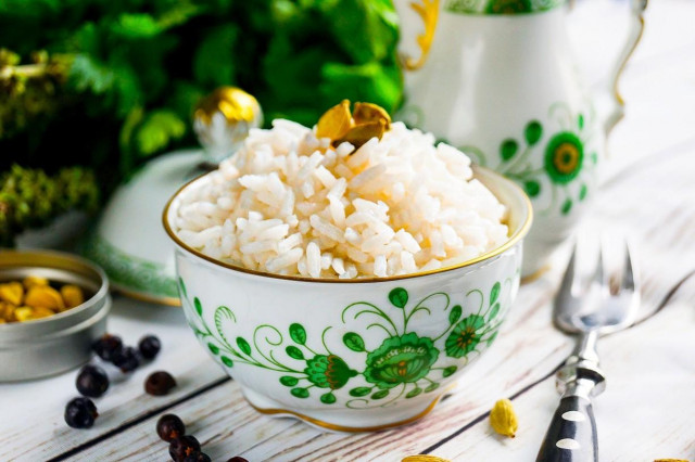 Crumbly rice to garnish in a slow cooker
