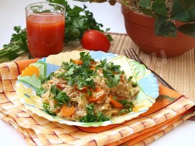 Rice with cabbage and vegetables Lahanorizo