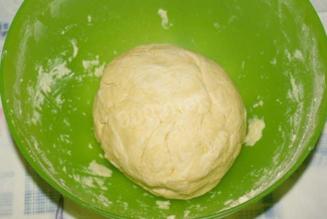 Shortbread dough for tartlets on sour cream and margarine