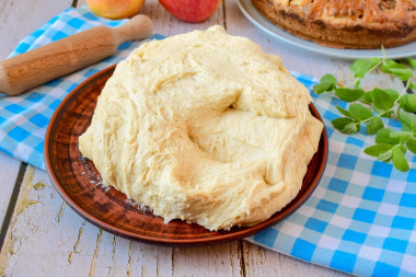 Yeast curd dough with cottage cheese