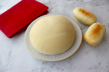 Dough for pies without kefir and yeast on water