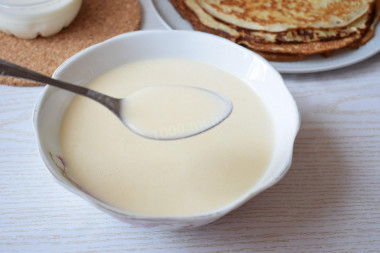 Custard dough for pancakes with milk