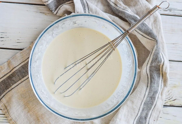 Batter with sour cream and mayonnaise