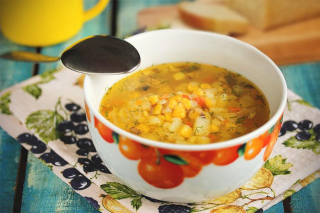 Soup with canned corn