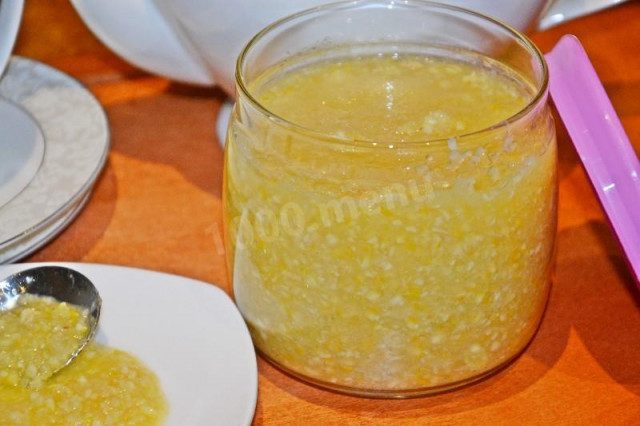 Ground lemons with sugar