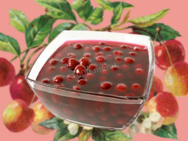 Cherries in their own juice for winter with sugar