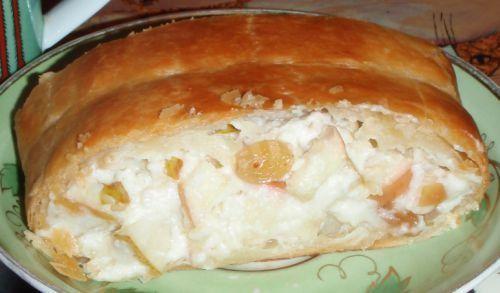 Strudel with cottage cheese