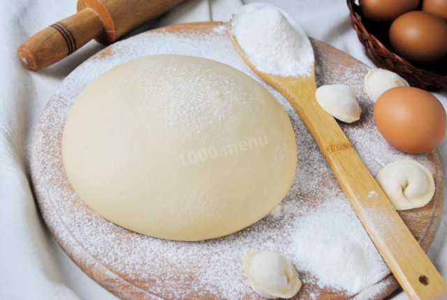 Milk dough for dumplings with water added