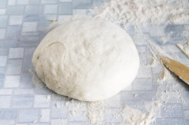 Dough for white bread without yeast on milk and kefir with soda