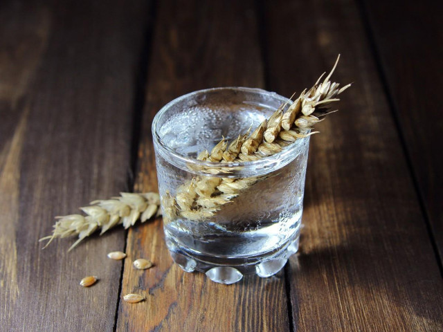 Vodka made from wheat