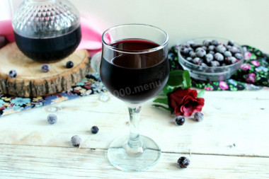 Homemade blackcurrant wine