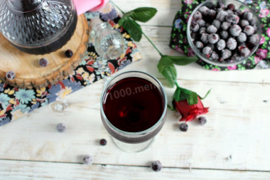 Homemade blackcurrant wine