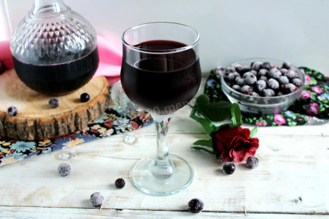 Homemade blackcurrant wine