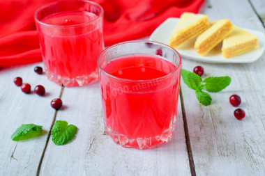 Cranberry jelly with starch