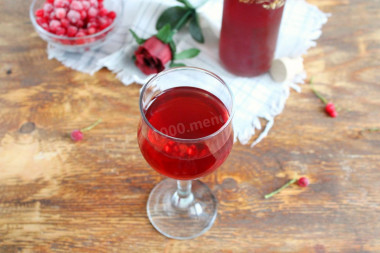 Homemade red currant wine