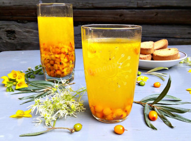 Frozen sea buckthorn compote