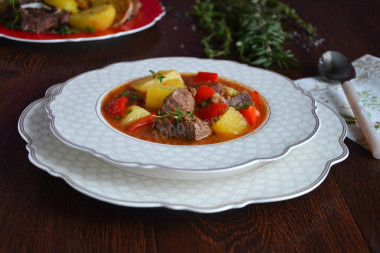 Hungarian goulash soup