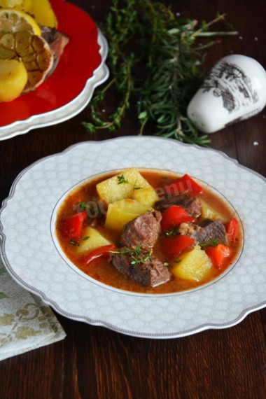 Hungarian goulash soup